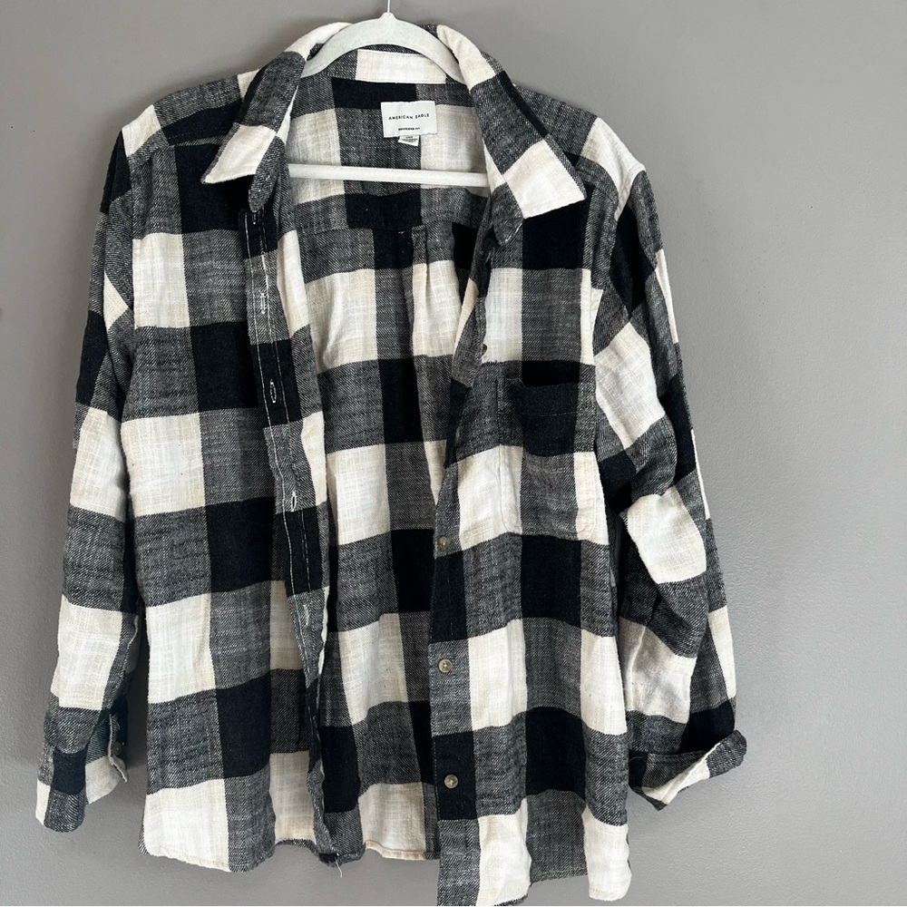 American Eagle Plaid Button Up